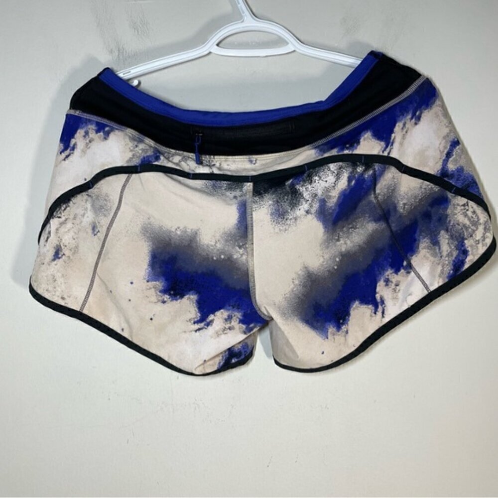 Lululemon Turbo Run Short Milky Way Multi Print / Pigment Blue / Black size 6 - Picture 9 of 10